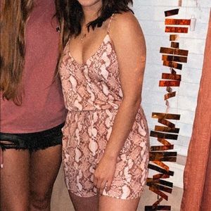 Snake print romper
